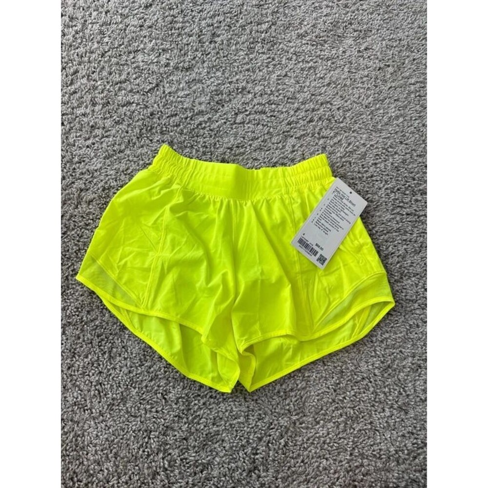 Lululemon neon yellow short size 4